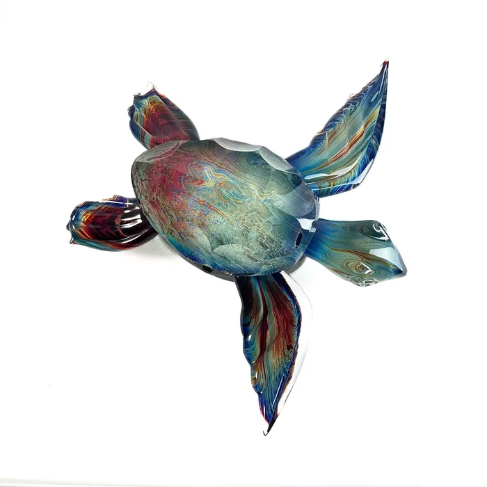 Tagliapietra Andrea Earrings Sea Turtle Large Authentic Murano Glass