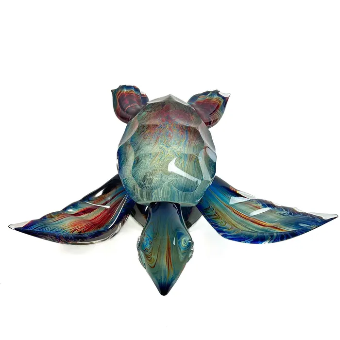 Tagliapietra Andrea Earrings Sea Turtle Large Authentic Murano Glass