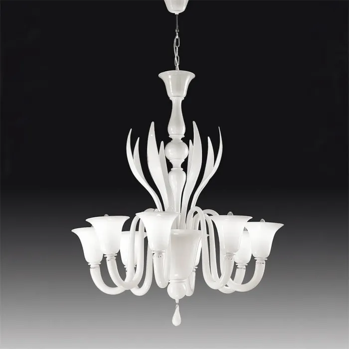 Voltolina Earrings Chandelier Murano Glass Rialto Series 8 lights