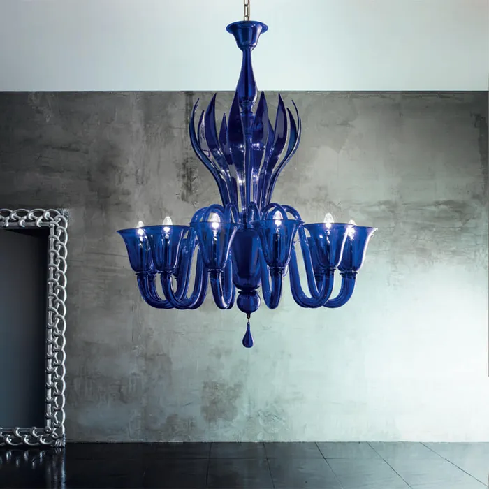 Voltolina Earrings Chandelier Murano Glass Rialto Series 8 lights