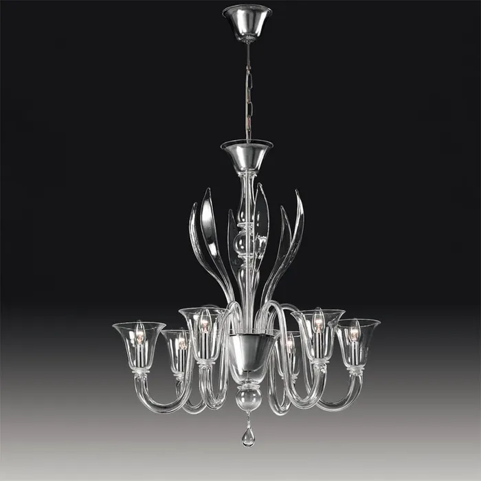 Voltolina Earrings Chandelier Murano Glass Rialto Series 8 lights