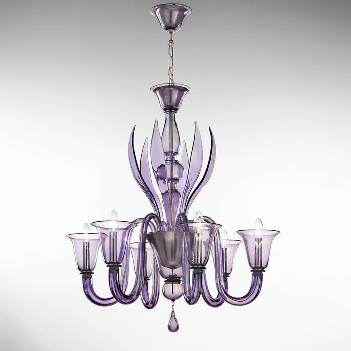 Voltolina Earrings Chandelier Murano Glass Rialto Series 8 lights