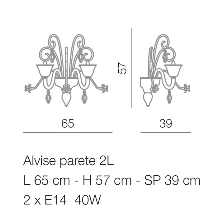 Voltolina Necklaces Alvise Wall Light Sconce 2 or 3 Lights