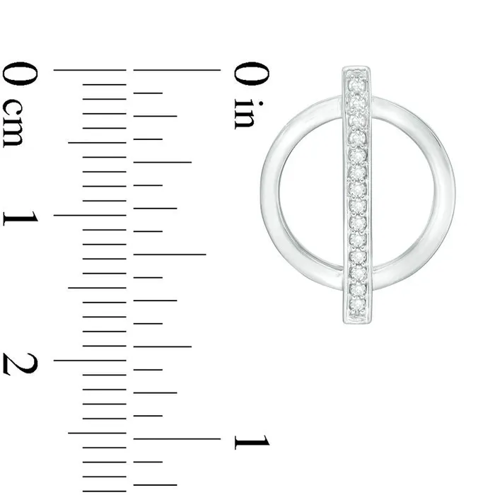 013 CT TW Diamond Bar and Circle Drop Earrings in 10K White Gold Goldia Earrings 013 CT TW Diamond Bar and Circle Drop Earrings in 10K White Gold Goldia Earrings