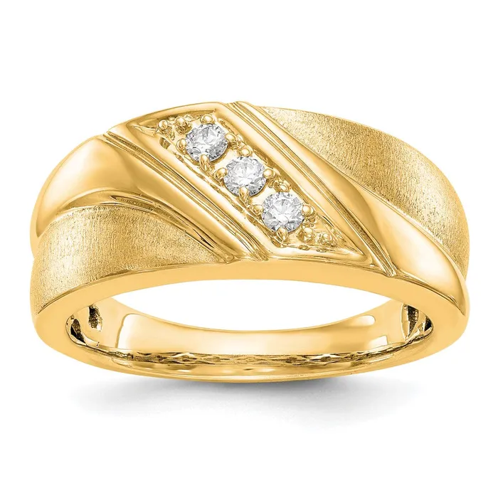 015ct CZ Solid Real 14K Yellow Gold Mens Wedding Band Ring Goldia Rings 015ct CZ Solid Real 14K Yellow Gold Mens Wedding Band Ring Goldia Rings