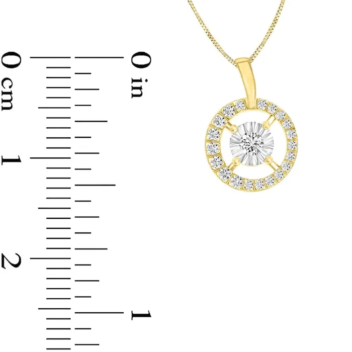 017 CT TW Natural Diamond Circle Pendant in 10K TwoTone Gold Goldia Necklaces 017 CT TW Natural Diamond Circle Pendant in 10K TwoTone Gold Goldia Necklaces