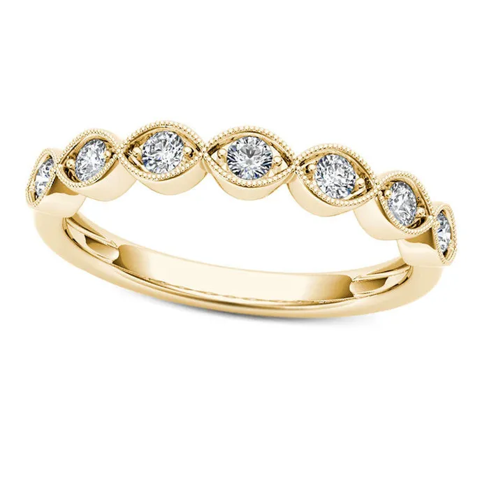 020 CT TW Natural Diamond MarquiseShaped Antique VintageStyle Stackable Band in Solid 10K Yellow Gold Goldia Rings 020 CT TW Natural Diamond MarquiseShaped Antique VintageStyle Stackable Band in Solid 10K Yellow Gold Goldia Rings