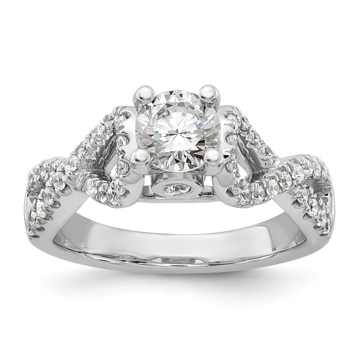 021ct CZ Solid Real 14k White Gold Peg Set Infinity Engagement Ring Goldia Rings 021ct CZ Solid Real 14k White Gold Peg Set Infinity Engagement Ring Goldia Rings