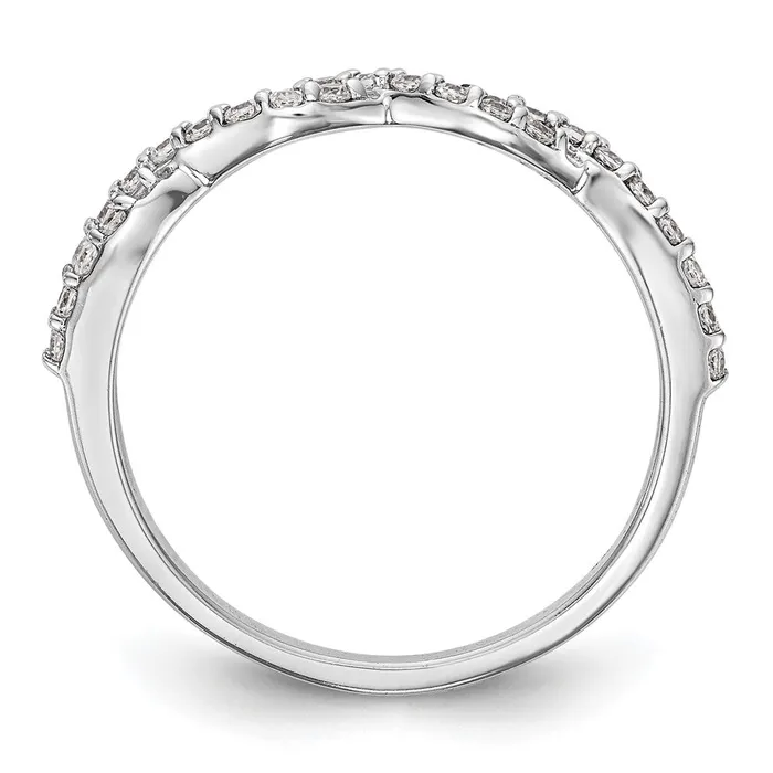 036ct CZ Solid Real 14K White Gold Wedding Band Ring Goldia Rings