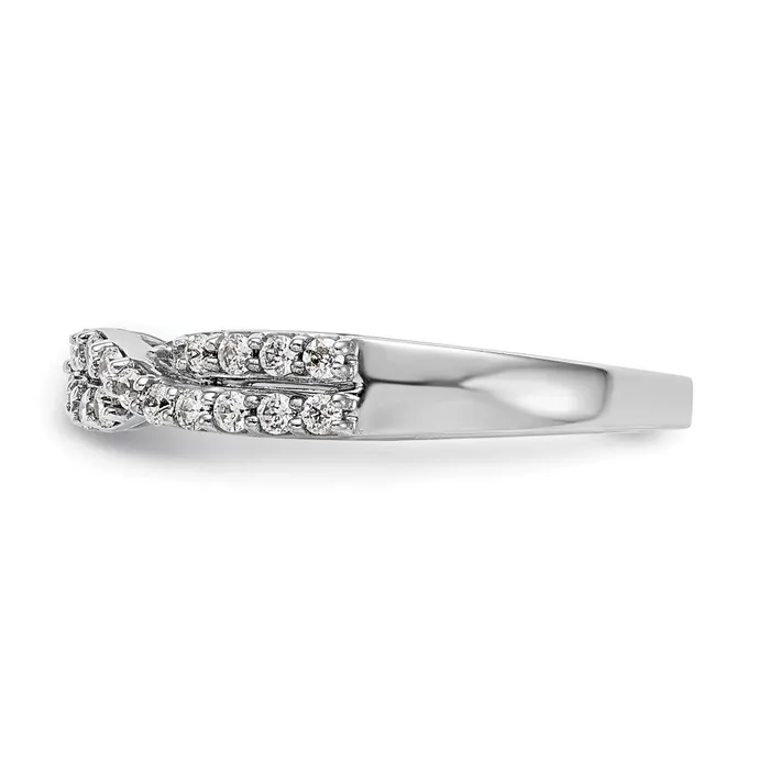 036ct CZ Solid Real 14K White Gold Wedding Band Ring Goldia Rings