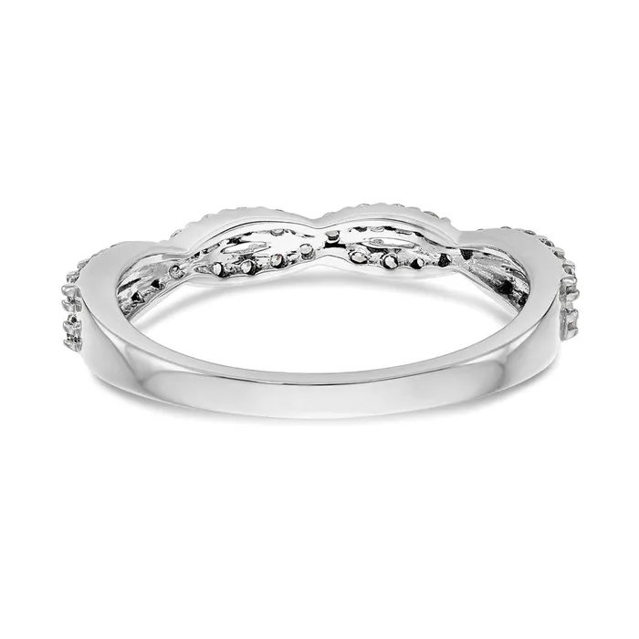 036ct CZ Solid Real 14K White Gold Wedding Band Ring Goldia Rings