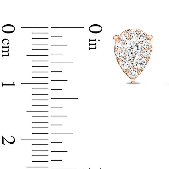 038 CT TW Diamond Teardrop Frame Stud Earrings in 10K Rose Gold Goldia Earrings 038 CT TW Diamond Teardrop Frame Stud Earrings in 10K Rose Gold Goldia Earrings