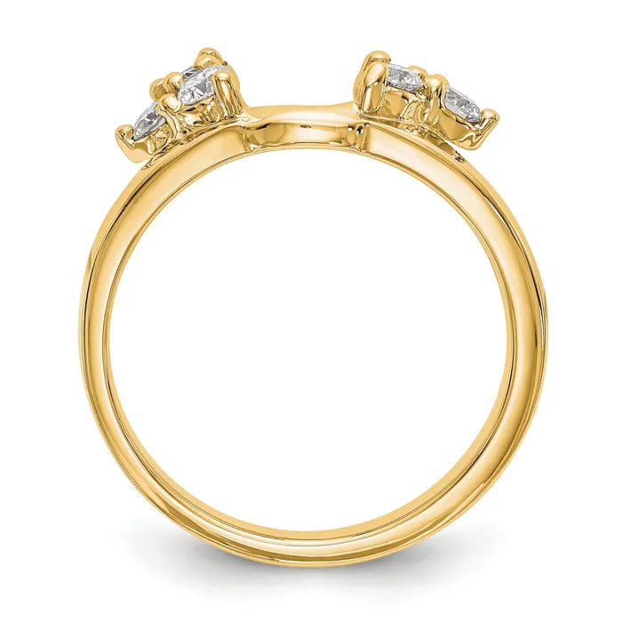 039ct CZ Solid Real 14K Yellow Gold WrapRing Goldia PreStyled Sets
