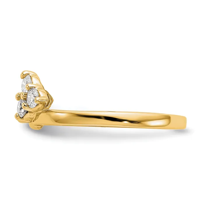 039ct CZ Solid Real 14K Yellow Gold WrapRing Goldia PreStyled Sets