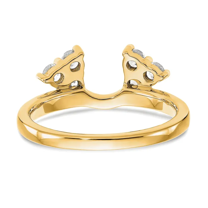 039ct CZ Solid Real 14K Yellow Gold WrapRing Goldia PreStyled Sets