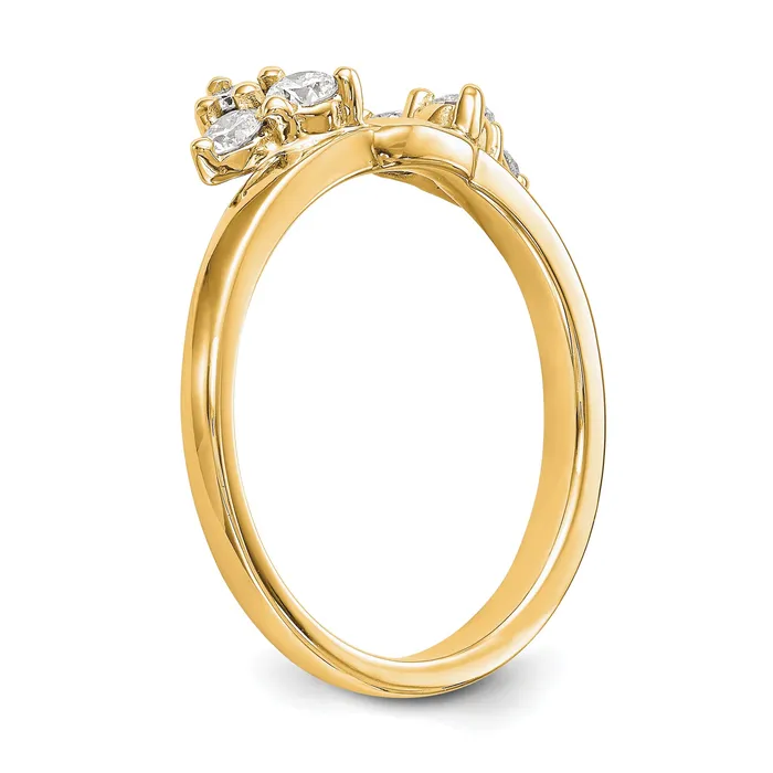 039ct CZ Solid Real 14K Yellow Gold WrapRing Goldia PreStyled Sets