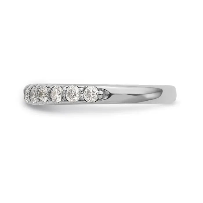 045ct CZ Solid Real 14k White Gold Wedding Wedding Band Ring Goldia Rings