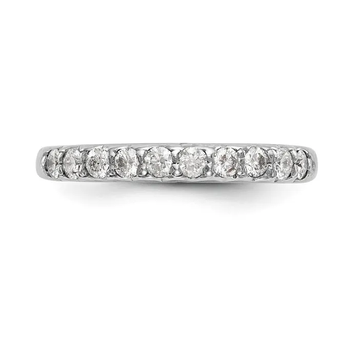 045ct CZ Solid Real 14k White Gold Wedding Wedding Band Ring Goldia Rings