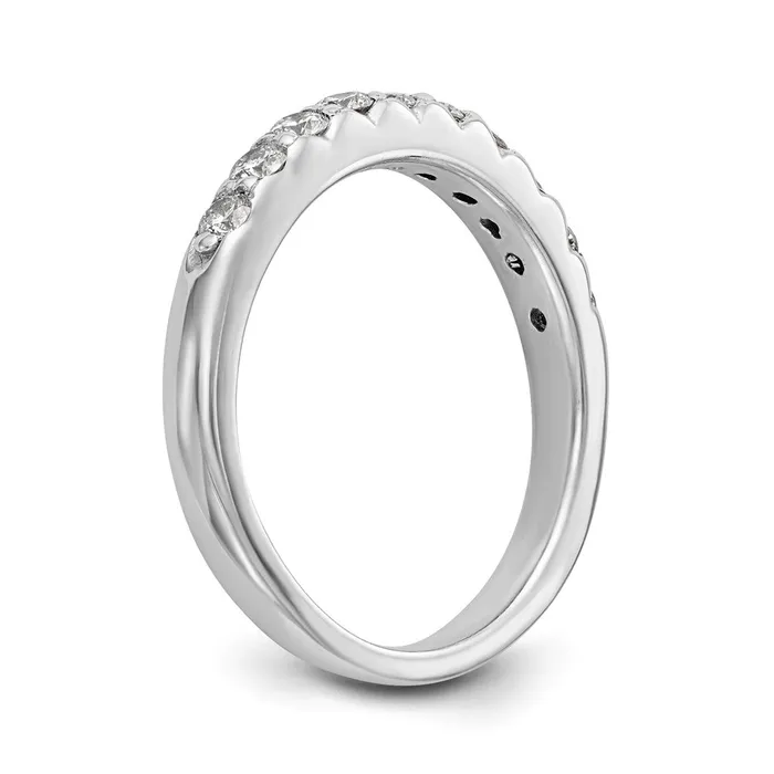 045ct CZ Solid Real 14k White Gold Wedding Wedding Band Ring Goldia Rings