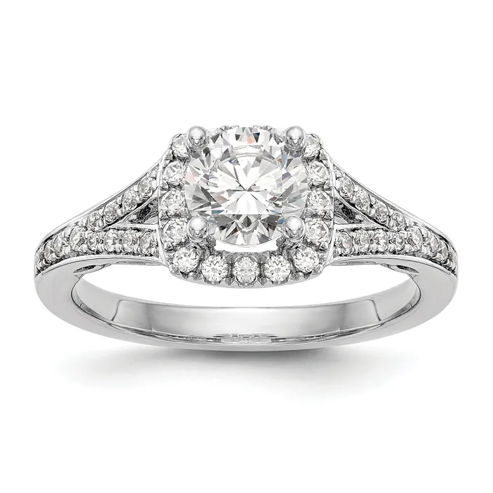 075ct CZ Solid Real 14K White Gold Round Cushion Halo Engagement Ring Goldia Rings 075ct CZ Solid Real 14K White Gold Round Cushion Halo Engagement Ring Goldia Rings