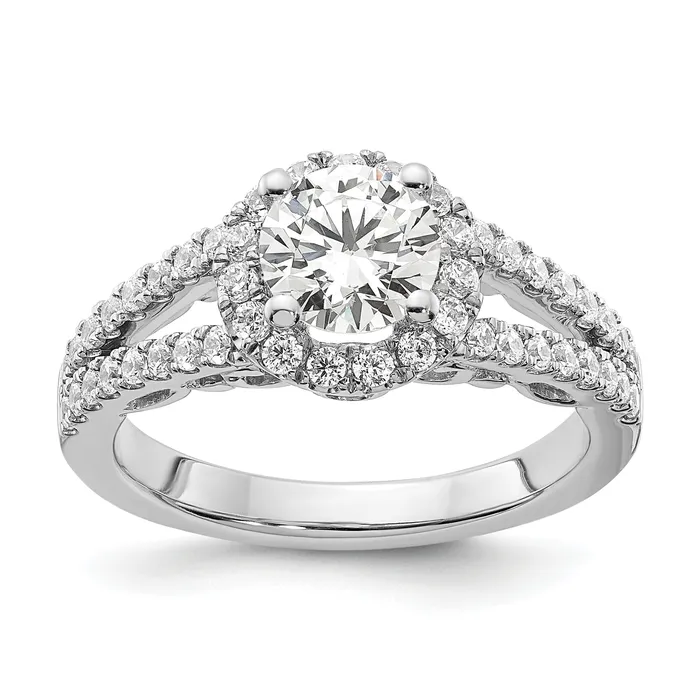 075ct CZ Solid Real 14K White Gold Round Halo Engagement Ring Goldia Rings 075ct CZ Solid Real 14K White Gold Round Halo Engagement Ring Goldia Rings