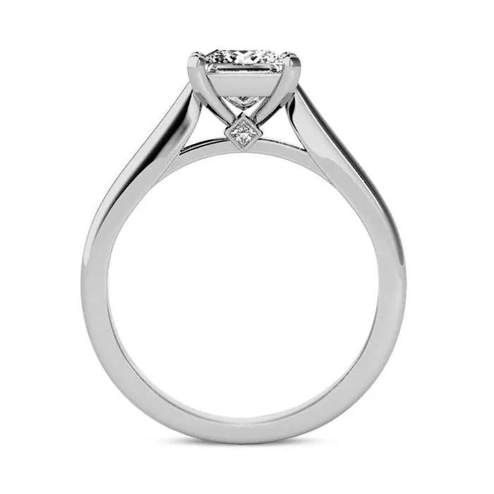 10 CT TW PrincessCut Natural Clarity Enhanced Diamond Solitaire Engagement Ring in Solid 14K White Gold II1 Goldia Rings 10 CT TW PrincessCut Natural Clarity Enhanced Diamond Solitaire Engagement Ring in Solid 14K White Gold II1 Goldia Rings
