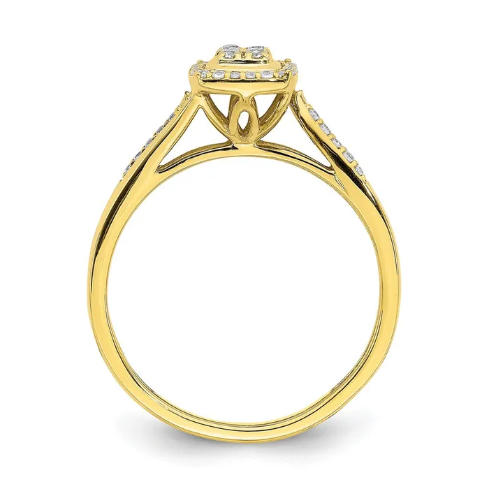 10k Yellow Gold Real Diamond Engagement Ring Goldia Rings