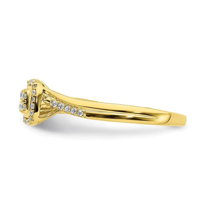 10k Yellow Gold Real Diamond Engagement Ring Goldia Rings