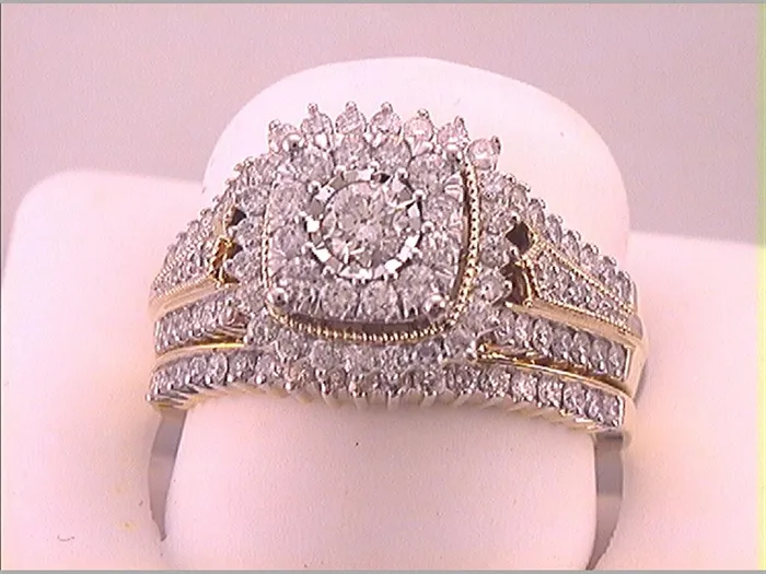 10k Yellow Gold Round Diamond Bridal Wedding Ring Set 114 Cttw Certified gndatlanta Rings 10k Yellow Gold Round Diamond Bridal Wedding Ring Set 114 Cttw Certified gndatlanta Rings