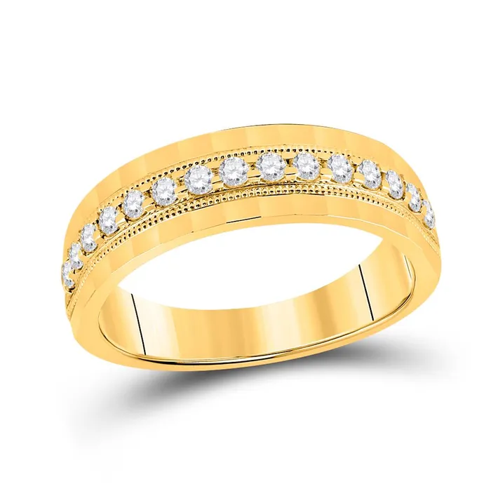 10k Yellow Gold Round Diamond Wedding Single Row Band Ring 12 Cttw gndatlanta Rings 10k Yellow Gold Round Diamond Wedding Single Row Band Ring 12 Cttw gndatlanta Rings