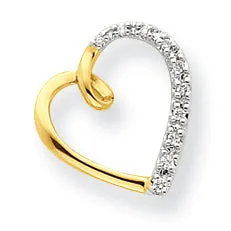 14K Diamond Heart Chain Slide Goldiacom Necklaces
