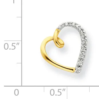 14K Diamond Heart Chain Slide Goldiacom Necklaces