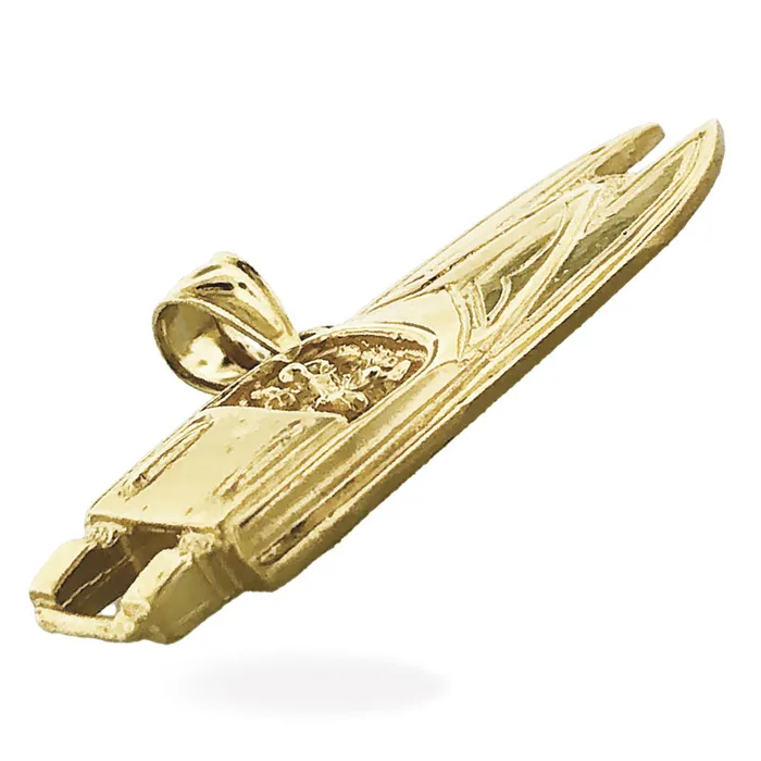 14K Gold 36MM Two Seater Speed Boat Pendant Goldia PreStyled Sets