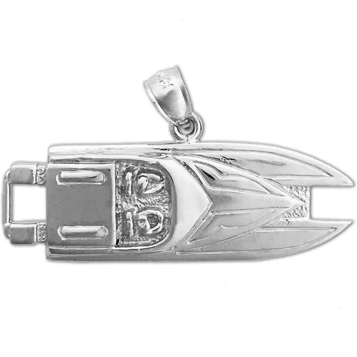 14K Gold 36MM Two Seater Speed Boat Pendant Goldia PreStyled Sets