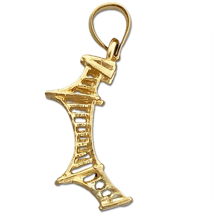 14K Gold 3D Mackinac Bridge Charm Goldia Charm Necklaces