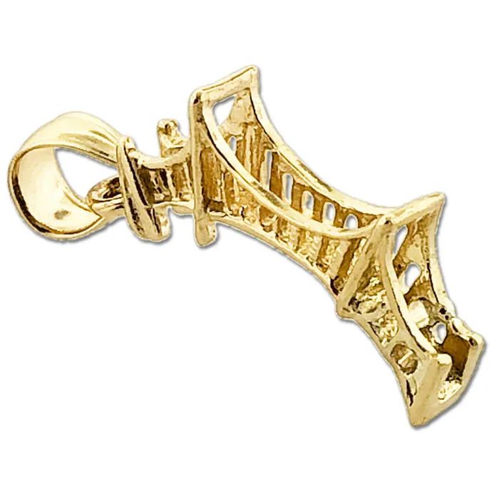 14K Gold 3D Mackinac Bridge Charm Goldia Charm Necklaces