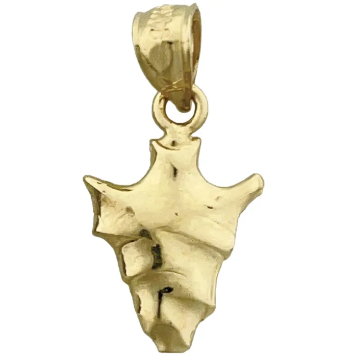 14K Gold Arrowhead Charm Goldia Charm Necklaces