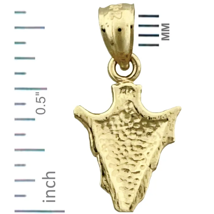 14K Gold Arrowhead Charm Goldia Charm Necklaces