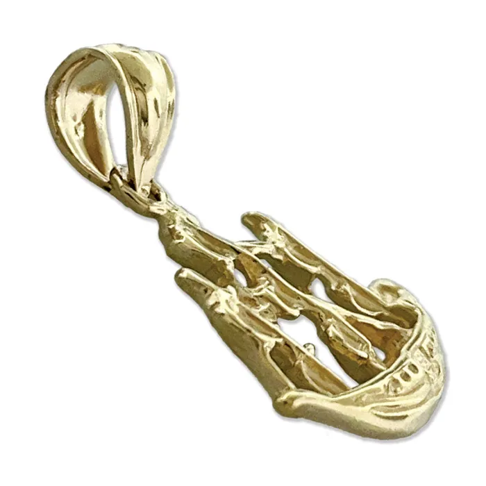 14K Gold Sailing Pirate Ship Charm Goldia Charm Necklaces