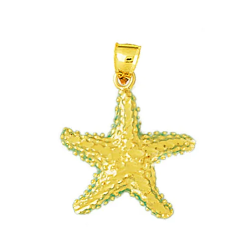 14K Gold Sealife Starfish Charm Goldia Charm Necklaces