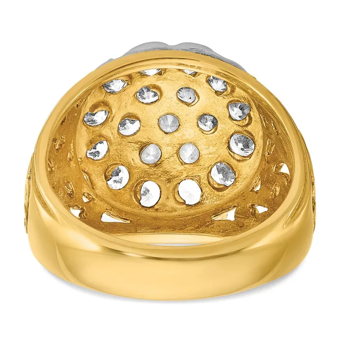 14k Twotone Gold Mens 20 carat Lab Diamond Cluster Complete Ring Goldia Rings 14k Twotone Gold Mens 20 carat Lab Diamond Cluster Complete Ring Goldia Rings
