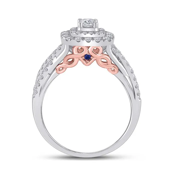 14k Twotone Gold Round Diamond Bridal Wedding Ring Set 1 Ctw Certified gndatlanta Rings 14k Twotone Gold Round Diamond Bridal Wedding Ring Set 1 Ctw Certified gndatlanta Rings