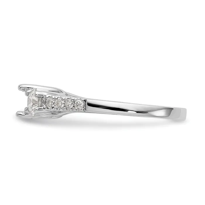 14k White Gold 1 15 Ct Lab Grown Diamond VSSI G Three Stone Engagement Ring Goldia Rings