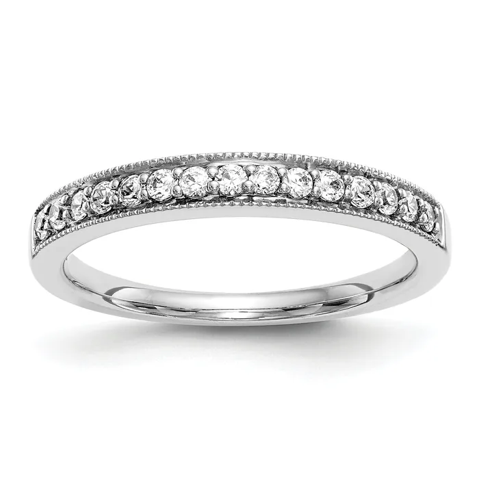 14k White Gold 15 Ct Lab Grown Diamond VSSI G Band Ring Goldia Rings