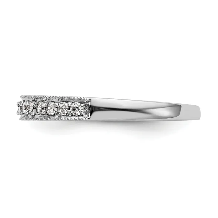 14k White Gold 15 Ct Lab Grown Diamond VSSI G Band Ring Goldia Rings