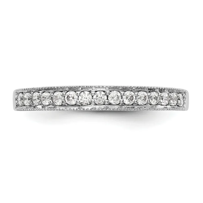 14k White Gold 15 Ct Lab Grown Diamond VSSI G Band Ring Goldia Rings