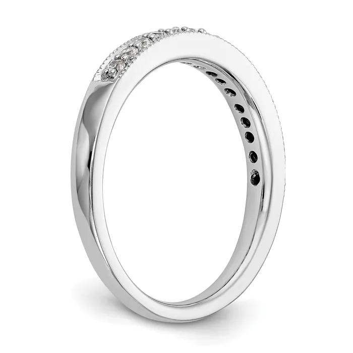 14k White Gold 15 Ct Lab Grown Diamond VSSI G Band Ring Goldia Rings