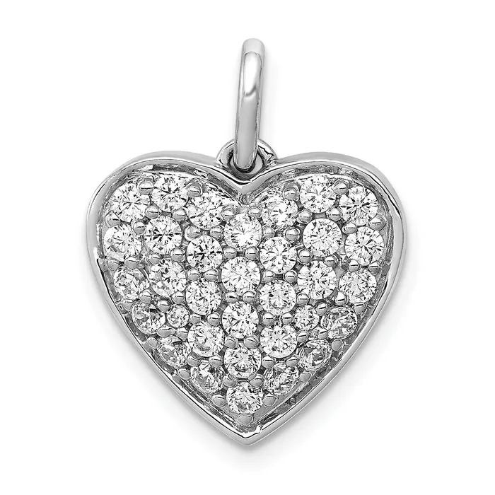 14k White Gold 1 Ct Lab Grown Diamond VSSI G Cluster Heart Pendant Goldia Necklaces 14k White Gold 1 Ct Lab Grown Diamond VSSI G Cluster Heart Pendant Goldia Necklaces