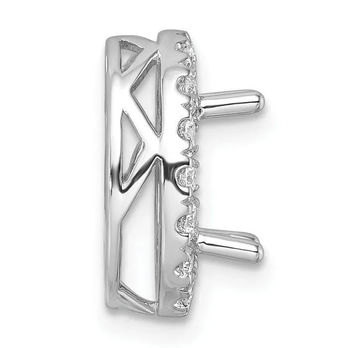 14k White Gold 2 12 Ct Lab Grown Diamond VSSI G Halo Chain Slide Pendant Goldia Necklaces