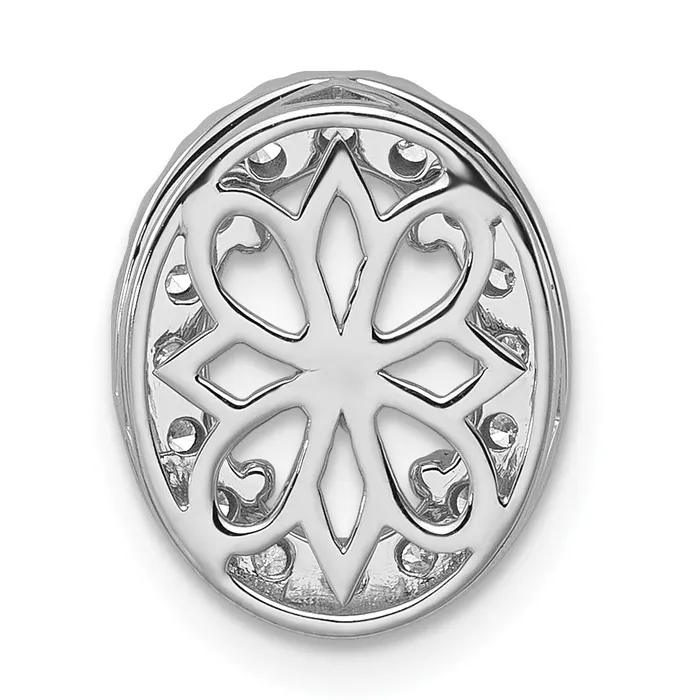 14k White Gold 2 12 Ct Lab Grown Diamond VSSI G Halo Chain Slide Pendant Goldia Necklaces